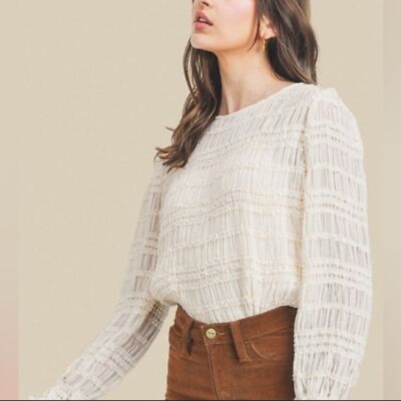 A. Calin by Flying Tomato Black Smocked Long Sleeve Sequence Details Women’s S - Picture 2 of 8